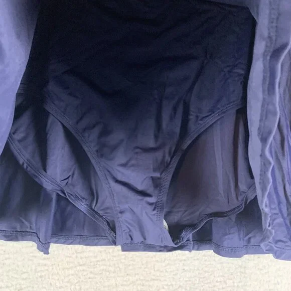 Anne Cole Rock Banded‎ Swim Skirt Women's Plus 22W Navy Blue Nylon Stretch S9434 - Picture 4 of 9